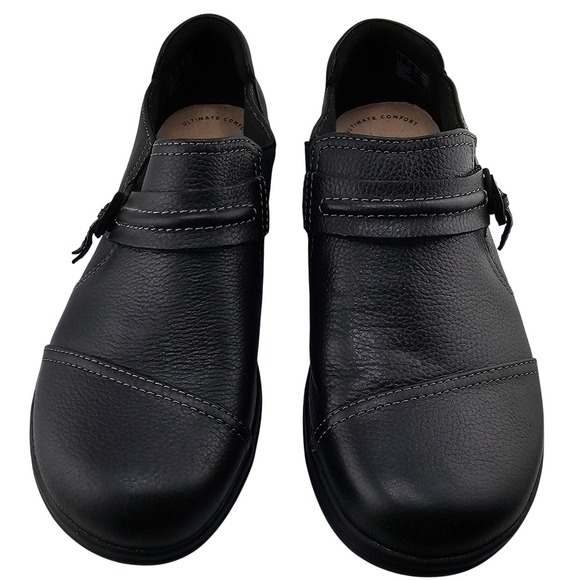 Clarks Shoes - Clarks‎ Women's Cheyn Madi Black Leather Slip On Loafers Shoes SZ 7.5 M 61246006